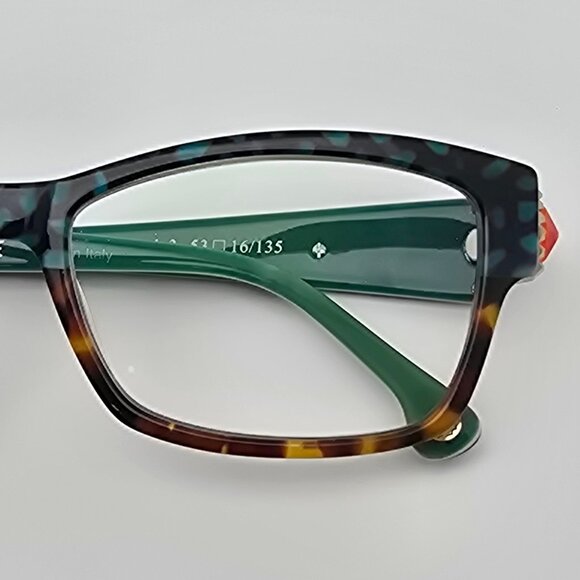 La Matta LM3144 Col. 3 Green Tortoise Eyeglasses Frame w/ Case Italy 53-16-135 - Picture 12 of 16